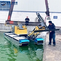 Récolteuse Amphibie de Plantes Aquatiques, Système de Nettoyage Polyvalent pour Jacinthe d'Eau, Machine de Coupe Fluviale Haute Capacité