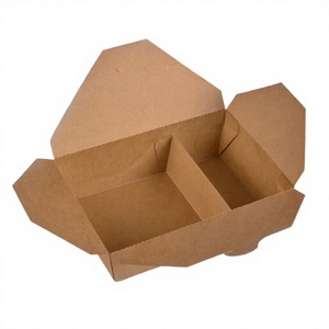 SenAng05 Disposable Leakproof Kraft Paper Custom Shape Takeaway <b>Boxes</b> for Fast Food Sushi & Pet Food Packaging - Product Image 4