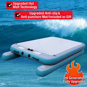 Plataforma Flotante de Agua, <span class=keywords><strong>Isla</strong></span> Inflable, Muelle Flotante, Muelle Inflable Plegable para Exteriores con Tecnología Drop Stitch - Product Image 4