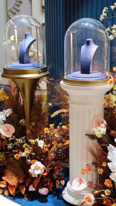 Vetrina per orologi di lusso di qualità di vendita calda vetrina vetrina in oro bianco da banco per gioielli in acciaio inossidabile - Product Image 5