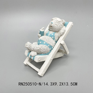 All'ingrosso decorazioni per la casa momenti di <span class=keywords><strong>felicità</strong></span> Sculpstone Russ "estate senza fine" statuetta di anatra d'orso abbronzante - Product Image 3