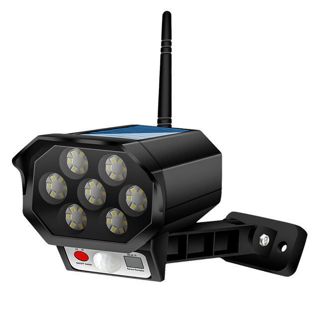 Waterproof Dummy Dome Home Security Solar Cctv Camera Simulated IP Camera Built-in 18650 Battery Surveillance LED Light