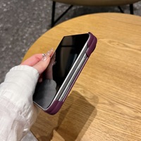 Étui de téléphone à texture imprimé léopard avec charnière pour iPhone 18 Duo Fold, compatible avec la charge magnétique sans fil, protection antichoc