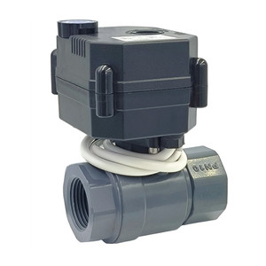 วาล์วปรับอัตราการไหลของน้ำ0-10V อุปกรณ์กระตุ้นไฟฟ้าวาล์วบอลพลาสติกพีวีซีสแตนเลสทองเหลือง - Product Image 3