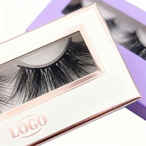 Boîte à cils en papier souple personnalisée avec impression d'étiquettes, emballage vide pour cils, prix d'usine - Product Image 2