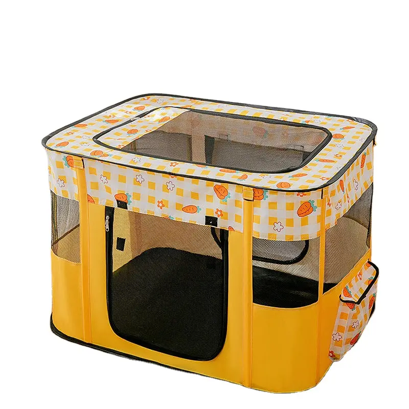 High Quality LargeHomey Pet Cage Foldable Delivery Room Cat Window Cage with Litter Box