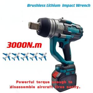 Llave de <span class=keywords><strong>Impacto</strong></span> Profesional sin Escobillas de 3000N.m, Llave Eléctrica Inalámbrica de 1 Pulgada para Batería <span class=keywords><strong>Makita</strong></span> de 18V, Llave de Trabajo Pesado - Product Image 1