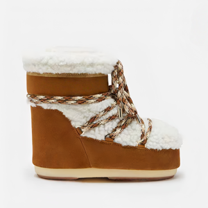 Bottes courtes rétro en fourrure peluche pour femme, style célébrité, chaudes, confortables, légères et antidérapantes, vente en gros sur mesure - Product Image 3