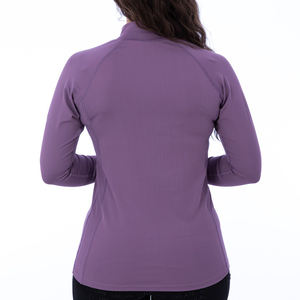 Camisa ecuestre de manga larga para mujer, con decoración de patchwork y color sólido, para espectáculos de equitación. - Product Image 3