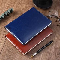 Agenda Diaria de Tapa Dura A5, Cuaderno de Piel Sintética, Juego de Diario de Negocios Personalizado con Logotipo, Diario Elegante Cosido, 120 Hojas