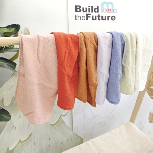 1 takım organik pamuk Muslin Muslin kumaş için kundak battaniyesi katı Jersey 100% örme bebek battaniye yenidoğan erkek kız çabuk kuru - Product Image 2
