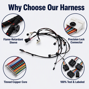 Konektor Kabel Harness Otomotif Tegangan Rendah untuk Injektor Peralatan Konstruksi 12V 24V OEM ODM - Product Image 3