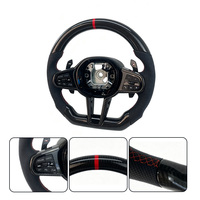 Volante de Fibra de Carbono y Cuero Perforado de Alta Calidad con Costuras Personalizadas para BMW M3 M4 G82 M5 G90 G87 G30