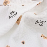 HAPPEAK 100 coton mousseline froissé Double gaze tissu léger gaze tissus matériel pour bébé vêtements artisanat