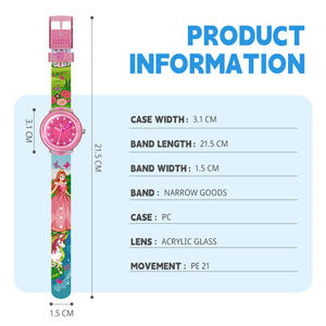 Montre à Quartz Tendance pour Fille avec Logo Personnalisé, Élégante Montre-Bracelet pour Enfant en PC Acrylique avec Cadran et Bracelet Conçus pour les Enfants - Product Image 5