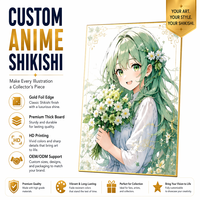 Papan Shikishi Anime Karya Seni Kustom dengan Cetakan Foil Emas untuk Grosir