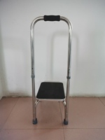 Escabeau portable en acier inoxydable avec poignée pour adultes et personnes âgées