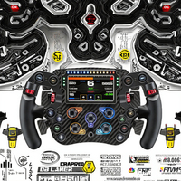 Volante de Carreras Simagic FX PRO de Fibra de Carbono con Pantalla de 4.3 Pulgadas, Controlador de Juego Profesional Inalámbrico de 2.4GHz Compatible con PC