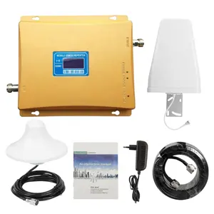 double band gsm repeaters 900 2100mhz gsm 3g mobile cellphone network signal booster with outdoor antenna indoor antenna & cable