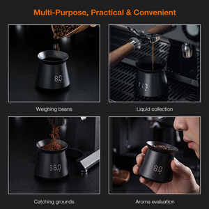500G 17.9OZ 0.1 Precision 3.7V/400mA Lithium Battery Digital Display Auto Shut off Modern Portable Coffee <b>Scale</b> Espresso Shot - Product Image 4