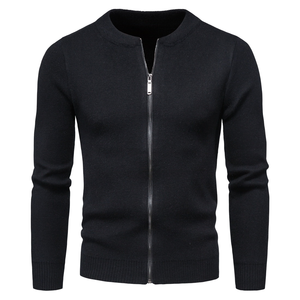 Suéter Cárdigan de Hombre, Corte Ajustado, 100% Algodón, Cuello Redondo, Tejido de Punto, Cierre Frontal Antiarrugas, Personalizable - Product Image 1