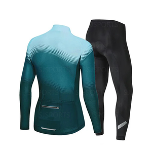 <span class=keywords><strong>Conjunto</strong></span> de Pantalones Cortos de Ciclismo de <span class=keywords><strong>Invierno</strong></span> con Almohadilla, Jersey de Manga Larga, Forro Polar Térmico, Bolsillos Cálidos para Hombre, Ropa de Ciclismo de Carretera <span class=keywords><strong>MTB</strong></span> - Product Image 4