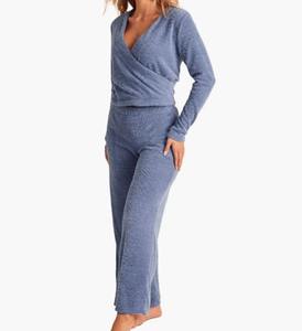 Conjunto de Pijamas Largos para Mujer, Personalizados de Fábrica, para Europa y Estados Unidos, de Primavera e Invierno, Térmicos, Gruesos, de Felpa Coral, Ropa de Dormir Cálida - Product Image 4