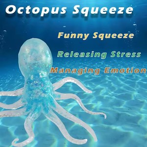 Nouveau jouet tendance Nee Doh Octopus & Cube Squish, jouet anti-stress en gelée souple à presser, jouet sensoriel NeeDoh pour enfants et adultes - Product Image 3