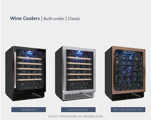 Mini Refrigeradores de Vino Personalizados Josoo OEM, Enfriador Inteligente con Diseño Único, Vinoteca Eléctrica de <span class=keywords><strong>2</strong></span> Zonas con Puerta de Acero Inoxidable para 90 Botellas - Product Image 3
