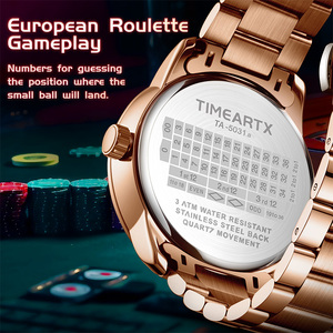 Đồng hồ nam TIMEARTX máy quartz, mặt số xoay kiểu roulette, cá tính, thời thượng, dạ quang, dây thép. - Product Image 4