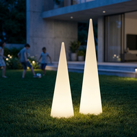 Lampe de sol en forme de goutte d'eau LED, design contemporain, lumière blanche chaude, décoration de jardin et de pelouse