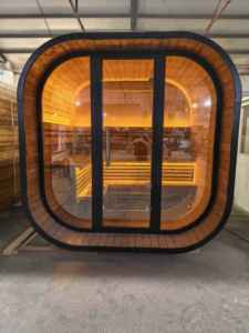 منتجات جديدة: ساونا بخار خشبية صلبة احترافية للاستخدام الخارجي تتسع لـ 4-6 أشخاص، ساونا تقليدية - Product Image 3