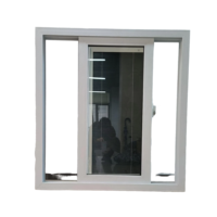 Ventanas Corredizas de Doble Hoja de PVC Impermeables a Precio Reducido, Ventanas de Doble Vidrio para Patio