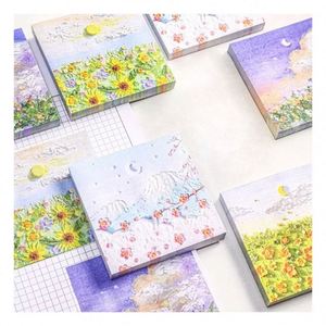 Custom Landscape Posted It Cute Self-Adhesive Stationery Reading Marking Supplies Offset Paper <b>Sticky</b> <b>Notes</b> Memo Pads - Product Image 1