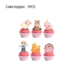 Assiettes, serviettes, gobelets, nappes, couverts et pailles en papier Rose Ferme Fermeuse pour la fête d'anniversaire de Baa Moo Im Two et la fête prénatale - Product Image 6