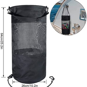 Mesh Trash Bag For Boat Outdoor Camping Portable Toy Storage Net Bag With Drawstring Closure All Seasons Use - Product Image 2