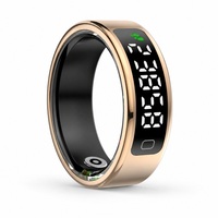 Bague connectée de suivi de santé R11C avec écran numérique, étui de chargement, moniteur de fréquence cardiaque et de sommeil, tracker d'activité pour hommes et femmes