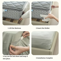 Lot de 4 Tendeurs de Drap Housse, Fixateurs de Drap pour Maintenir les Draps Fermes et Tendus, Attaches de Drap de Lit pour Coins