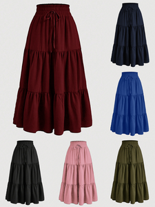 <span class=keywords><strong>Falda</strong></span> Elegante de Verano 2025, Estilo Bohemio, Línea A, con <span class=keywords><strong>Capas</strong></span>, para Mujer - Product Image 6