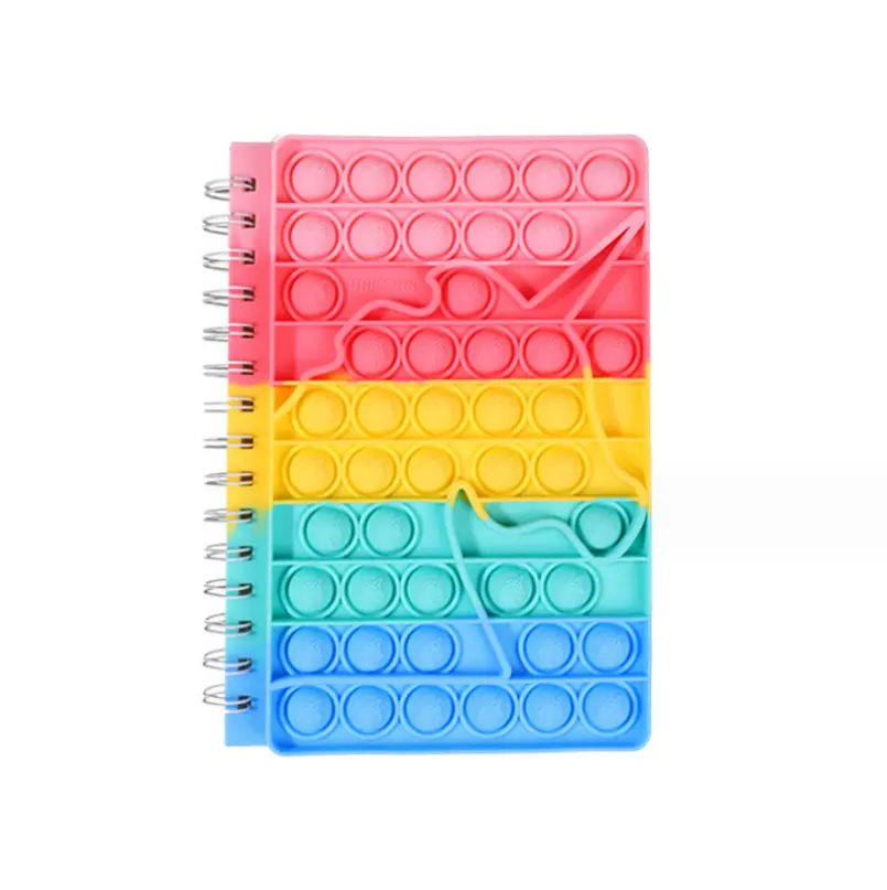 Neue A5 Stress Relief Silikon hülle Spiral Notebook für Kinder Geschenk Notebook