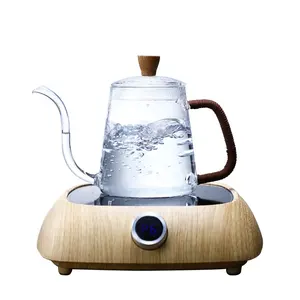 Производитель 600 мл стеклянный гофрированный чайник для кофе с длинным узким носиком капельный чайник для кофе
