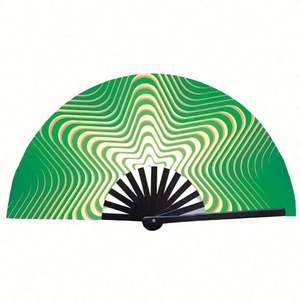 Éventails en bambou pour fêtes, grands éventails de Kung Fu de 33 cm, personnalisables avec logo, grands éventails arc-en-ciel pour festivals - Product Image 5