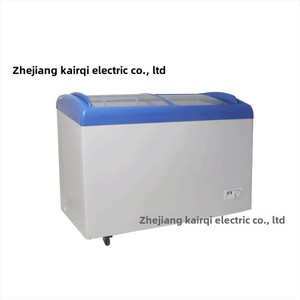 288L Horizontal DC Freezer Refrigeration Freezing Display <strong>Cabinet</strong> 12/24 Solar Freezer <strong>Curved</strong> <strong>Door</strong> <strong>Glass</strong> for Household 12V