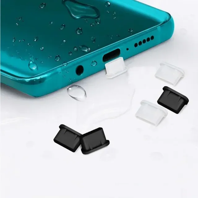 200pcs/bag Silicone Dust Plug for USB Type C Charging Port Mobile Phone Dustproof Water-proof Protector Cover Cap for Samsung