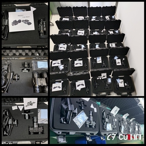 หลอดเพิ่มความสว่างแบบสองตา Gen3 GaAs FOM2000-2200 ความละเอียด 64 LP/mm กล้องมองกลางคืนทางยุทธวิธี PVS31 ระยะ 1500 เมตร P45 FOM1400 กลางคืน - Product Image 6