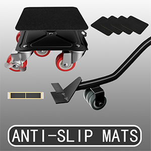 5-teiliges Set aus Möbelroller und Heber mit Spezialrädern und quadratischer Verstärkung zum Transport von Möbeln - Product Image 4