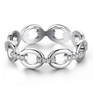 Dylam Trendy 925 Sterling Silver 18k Gold Plated Curb Chain <b>Finger</b> <b>Ring</b> Link Chain Opening <b>Rings</b> for Women - Product Image 1