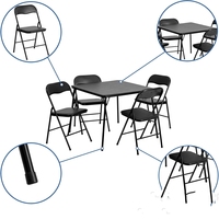 Ensemble table et chaises pliantes modernes Moon Plastic, légères et portables, pour l'extérieur, style simple et tendance, pour le camping ou le bureau