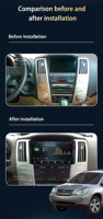 Lecteur DVD de voiture Android pour Lexus RX300 RX330 RX350 RX400H 2004 2005-2009 Autoradio Unité principale sans lecteur DVD