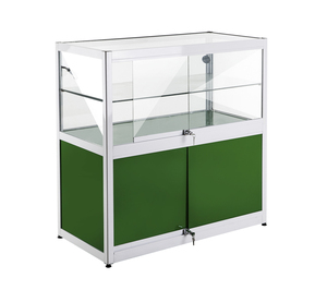 Vitrine de <span class=keywords><strong>pharmacie</strong></span> en verre - <span class=keywords><strong>Armoire</strong></span> de rangement pour médicaments avec étagère vitrée et portes en verre trempé verrouillables - Product Image 3